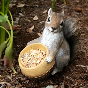 SQUIRREL AND ACORN BIRD FEEDER