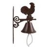 Vintage Cast Iron Rooster Bell for Home and Garden Decor