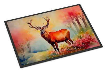 NEW Deer Stag Doormat Front Door Mat Indoor Outdoor Rugs for Entryway, Non Slip Washable Low Pile, 18H X 27W