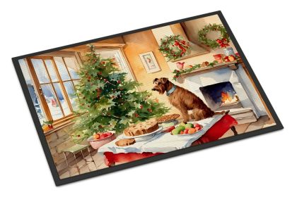 NEW Irish Terrier Christmas Cookies Doormat Front Door Mat Indoor Outdoor Rugs for Entryway, Non Slip Washable Low Pile, 18H X 27W
