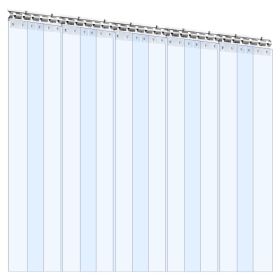 VEVOR Clear PVC Strip Curtain, 84 in Height x 60 in Width x 0.08 in Thickness, 10 PCS Walk in Freezer Cooler Curtain Strips