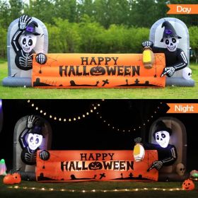 12FT Halloween Inflatables Decoration Giant Ghost With 3-Colored Flame Rotation LED Light Spooky Halloween Decorations Outdoor Blow Up Yard Decor (Option: B0C65GPJFY)