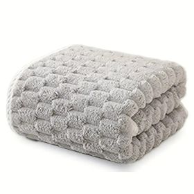Waffle Ultra-soft Bath Towel 4/1pc, Super Absorbent And Quick-drying Adult Ultra-fine Fiber Towel, Quick-drying Textured Towel, Soft Spa And Fitn (Option: 1pcgray)