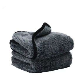 Towel Microfiber Car Beauty Car Towel Not Easy To Shed Hair Thickened Absorbent Seamless Car Cleaning Cloth (Option: Gray 1200G ㎡-30X40CM)