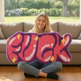 Color Rug For Bedroom, 2X3" Fluffy Thick Soft Living Room Rugs, Non Slip Absorbent Floor Mat, Cute Washable Microfiber Non-Slip Small Shower Mat, (Option: Purplepinkbubbles)