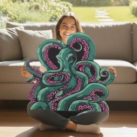Green And Purple Cthulhu Rugs Water Absorbent Bath Mat Octopus Anime Rug Graphic Gothic Bathroom Rugs Fantasy Decorate, Non Slip Backing, Unique (Option: Green-2527in)